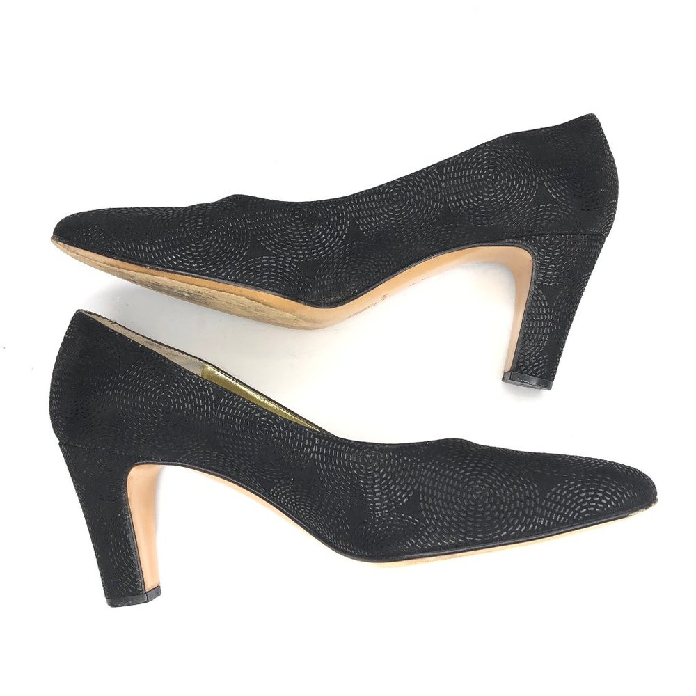 BRUNO MAGLI Black Circle Motif Pumps #939 - Picture 6 of 8